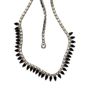 SIGNED B DAVID VINTAGE COSTUME STATEMENT JEWELRY DARK BLUE STONES